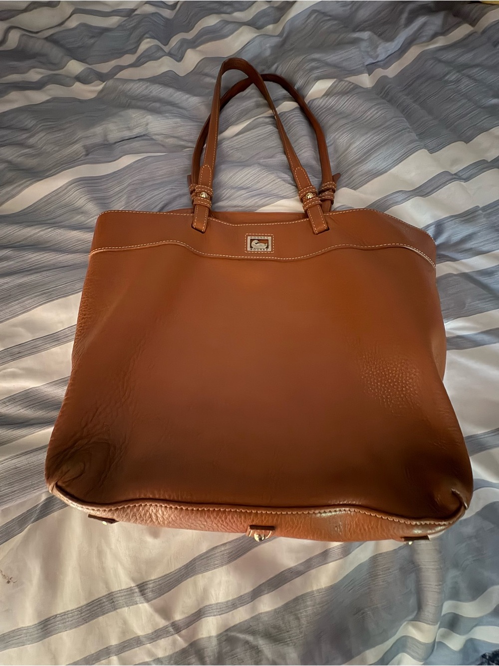 Dooney & Bourke Chestnut Brown Leather Shoulder Tote